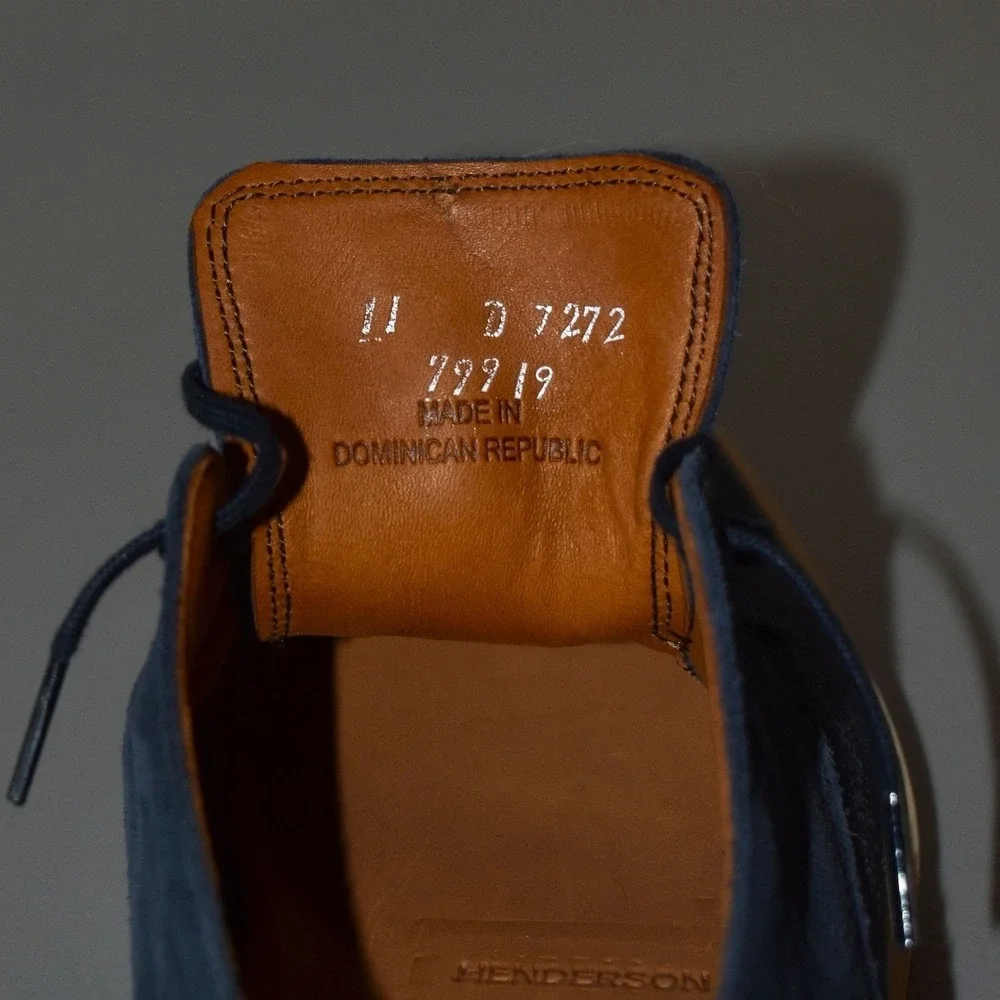 Allen Edmonds Henderson Oxford Mens 11 D Navy Blue NWOB‎ Suede Lace Up